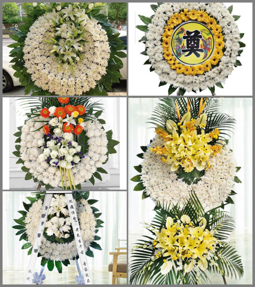 四川成都彭州市濛阳镇戊寅村花圈速递